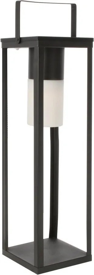 Черен LED фенер със соларен панел/с USB (височина 75 cm) Solar – Bizzotto