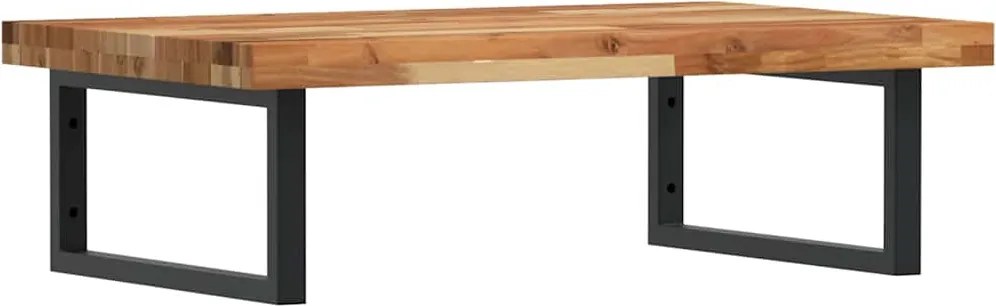 3302853 vidaXL Стенен рафт за мивка, стомана и масивно дърво акация