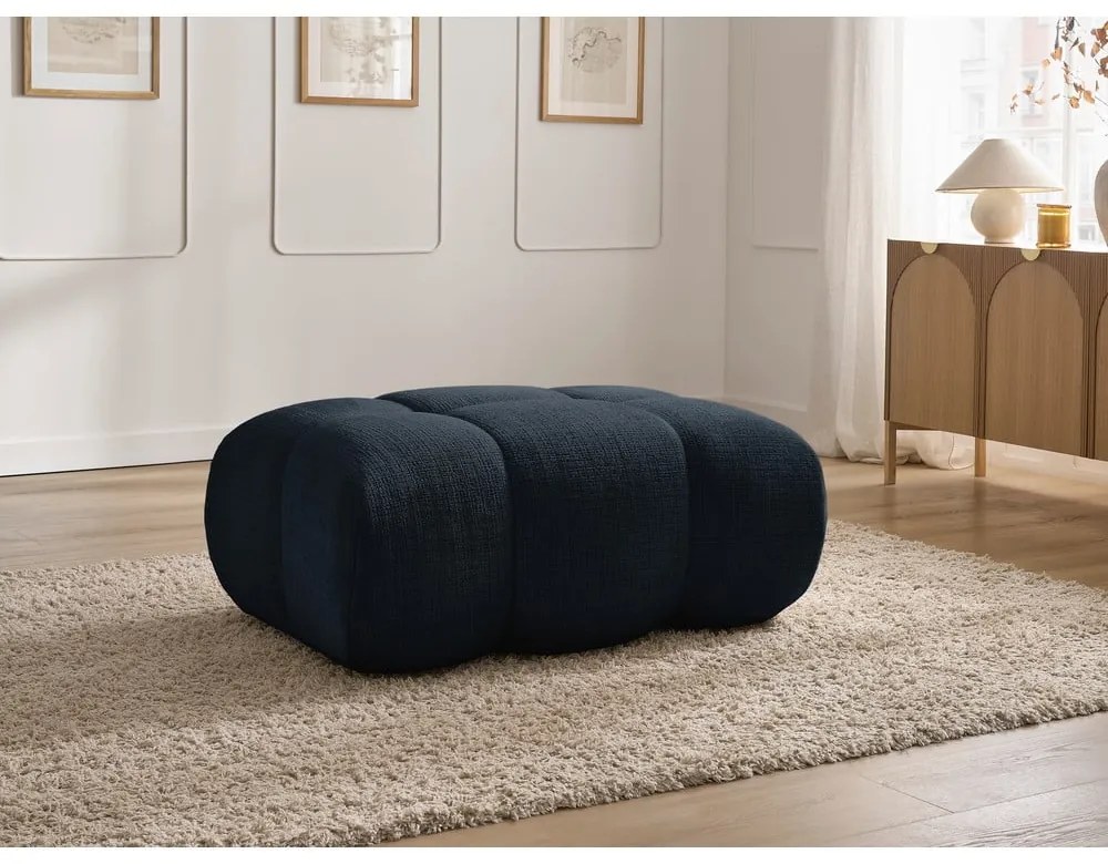 Тъмносиня шенилова табуретка Ivane – Bobochic Paris