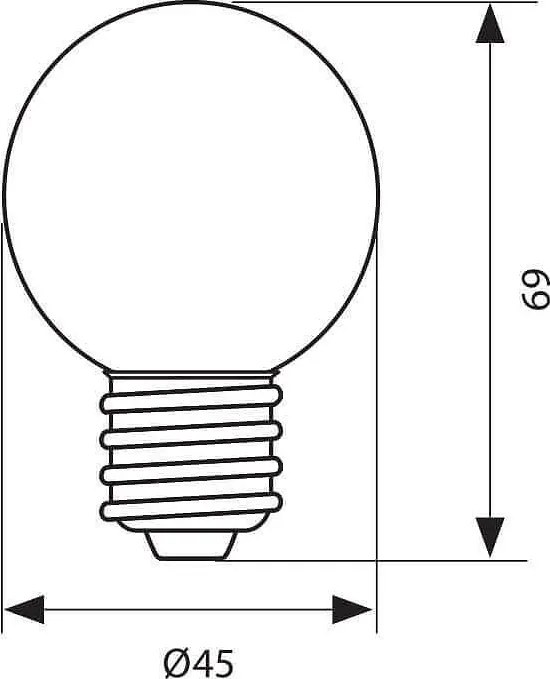 LED крушка VIVALUX COLORS LED, 1W, E27, син