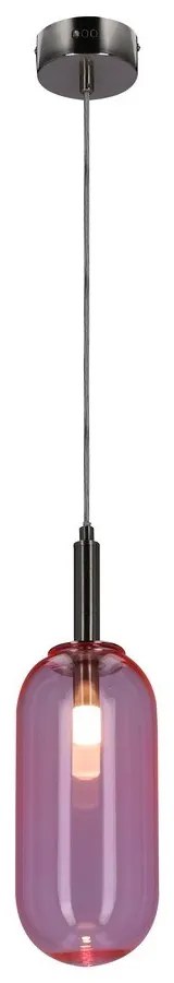 Лилаво LED висящо осветително тяло със стъклен абажур ø 13 cm Fiuggi – Candellux Lighting