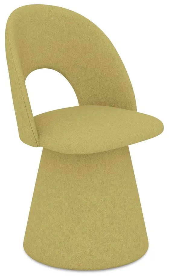 Жълт тапициран трапезен стол Kalo – Makamii