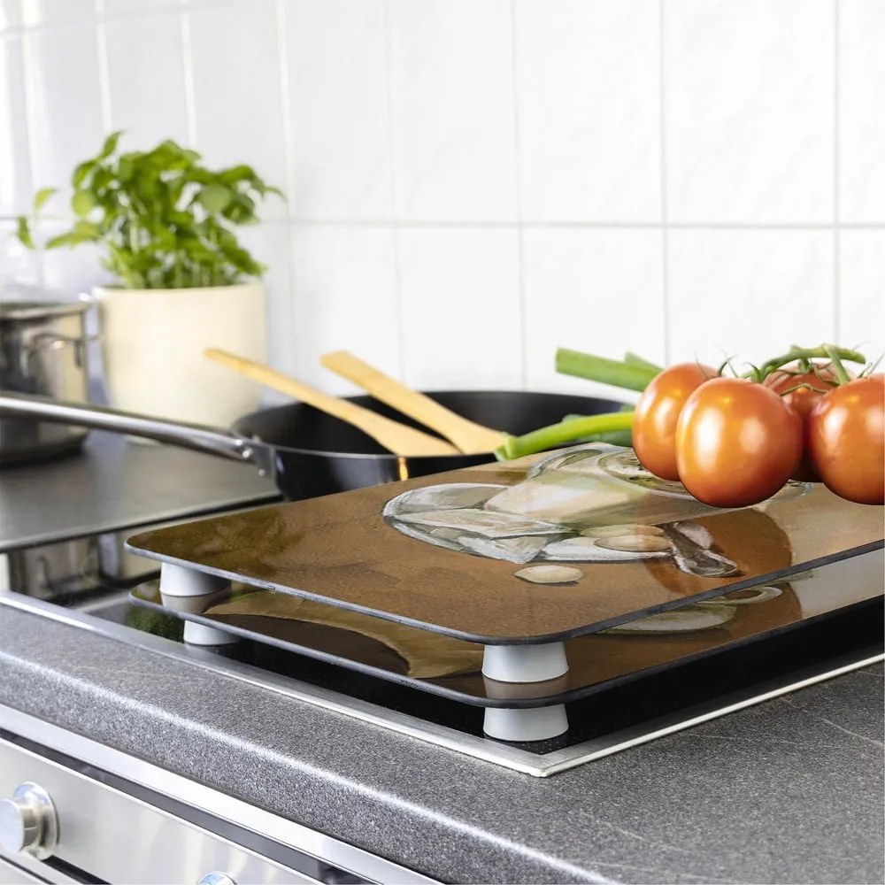 Комплект от 2 стъклени капака за готварска печка Coffee - Wenko