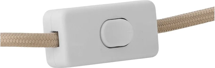 Бяла настолна лампа с текстилен абажур (височина 30 cm) Emmie – Bloomingville