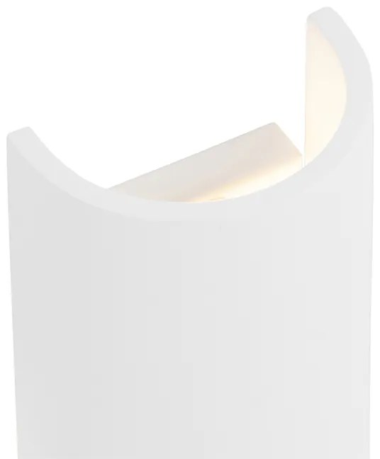 Модерна стенна лампа бяла кръгла - Colja Novo