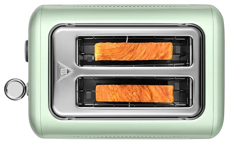 Тостер за хляб BUYDEEM DT620E, 900W, 2 слота, 7 автоматични програми и нива на препичане, LED индикатори, Тавичка за трохи, Зелен