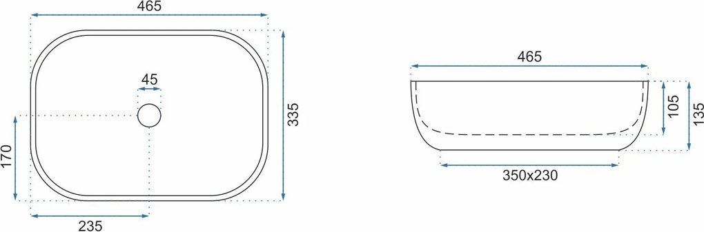 Умивалник за плот Rea Livia Grey