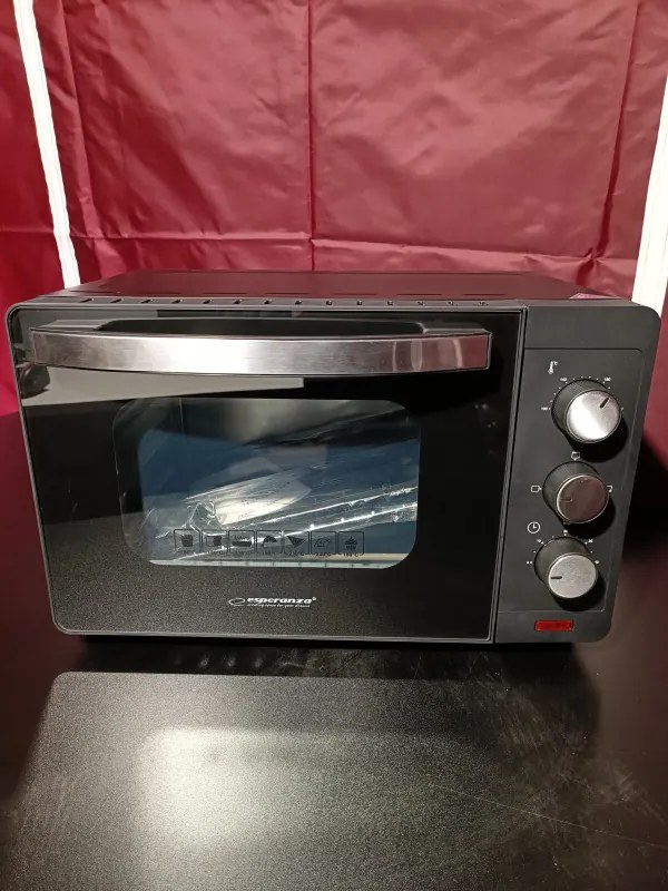 Втора ръка: Електрическа фурна Esperanza EKO008N, 1280W, 20 л, 100-230C, Таймер 60 мин, Черен