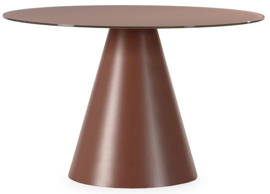 Кръгла трапезна маса със стъклен плот ø 120 cm Vida – MOME