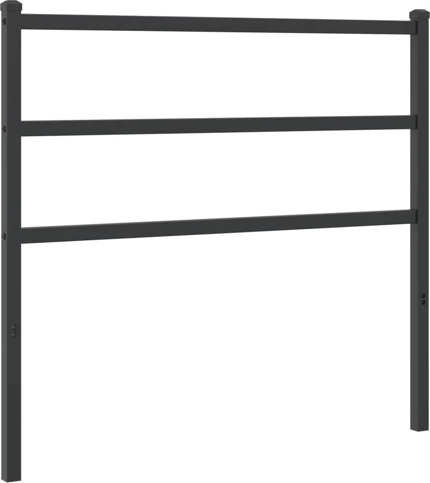 355395 vidaXL Метална резервна табла за легло, черна, 107 см