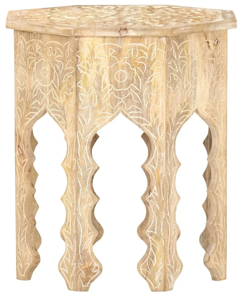 320372 vidaXL Странична маса Ø48 см мангово дърво масив