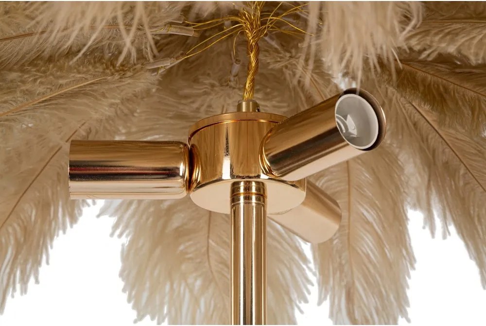 Подова лампа в златист цвят (височина 160 cm) Palm – Mauro Ferretti