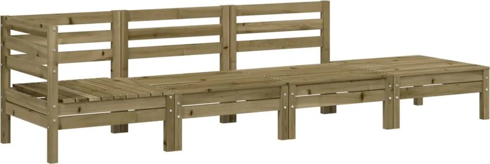 838053 vidaXL Градински диван, 4-местен, импрегниран бор