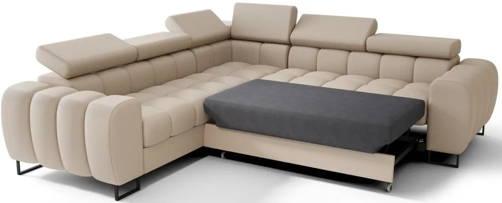 Ъглов диван Lordy max-сиво-вдясно