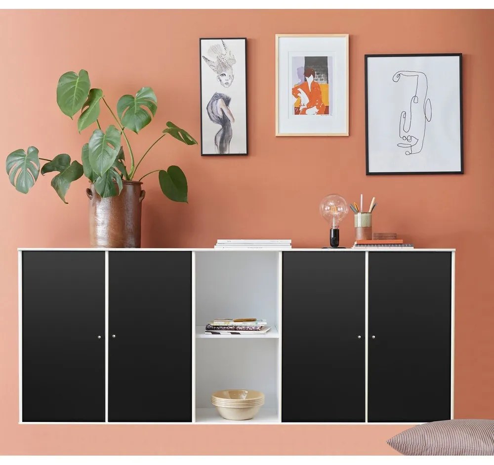 Черно-бял стенен сандък Hammel , 169 x 69 cm Mistral Kubus - Hammel Furniture