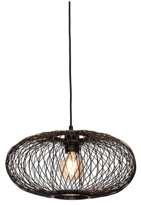 Черна висяща лампа с бамбуков абажур ø 40 cm Cango - Good&amp;Mojo