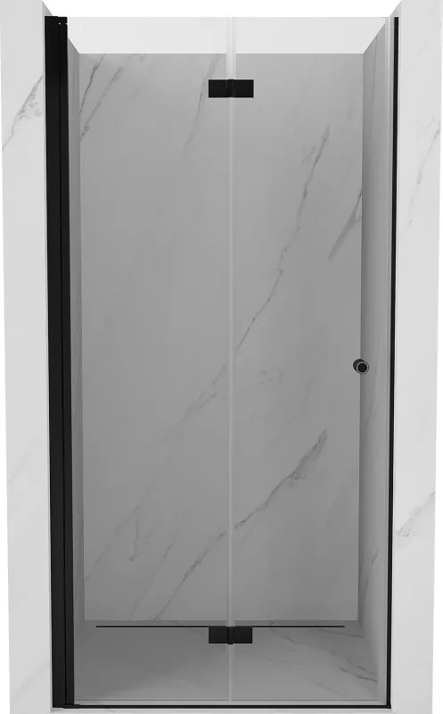 Mexen Mist-F сгъваеми лява душ врата 60 см, прозрачна, черна - 8A6-060-000-70-00-L