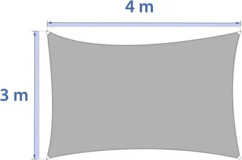 Слънцезащитно платно Hesperide Curacao Solar, Пшеница, 4x3 m