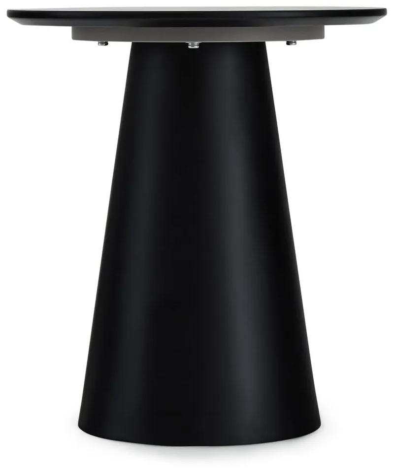 Черна/тъмносива масичка за кафе с плот от имитация на мрамор ø 45 cm Tango – Furnhouse
