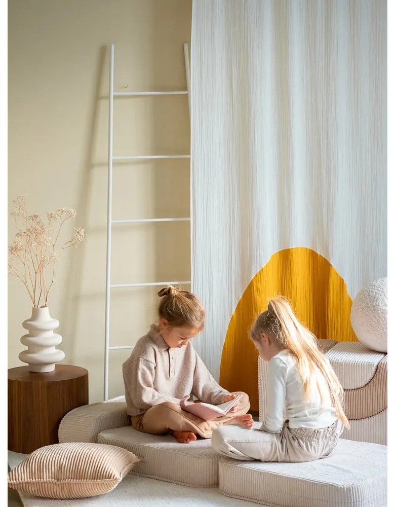 Кремав детски стол от рипсено кадифе Flip – Wigiwama