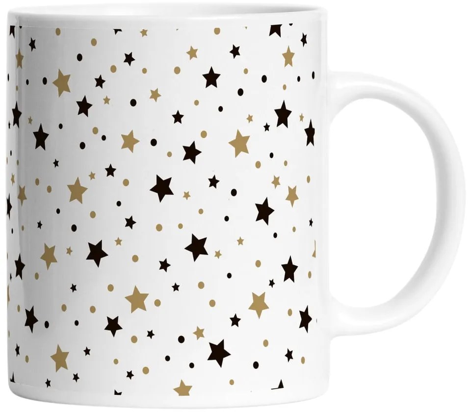 Бяла керамична чаша с коледен мотив 330 мл - Butter Kings