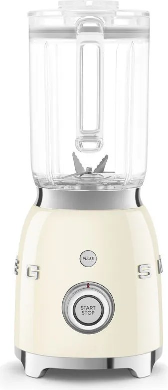 Блендер Smeg BLF03CREU, 800W, 1.5 л, 18000 об/мин, 4 програми, 4 скорости + Пулс, Неръждаема стомана, Крема