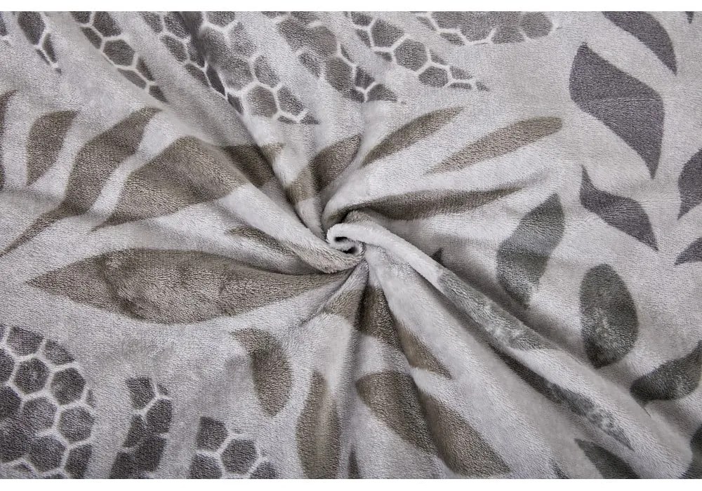 Сиво единично спално бельо от микроплюш 140x200 cm Judith – My House