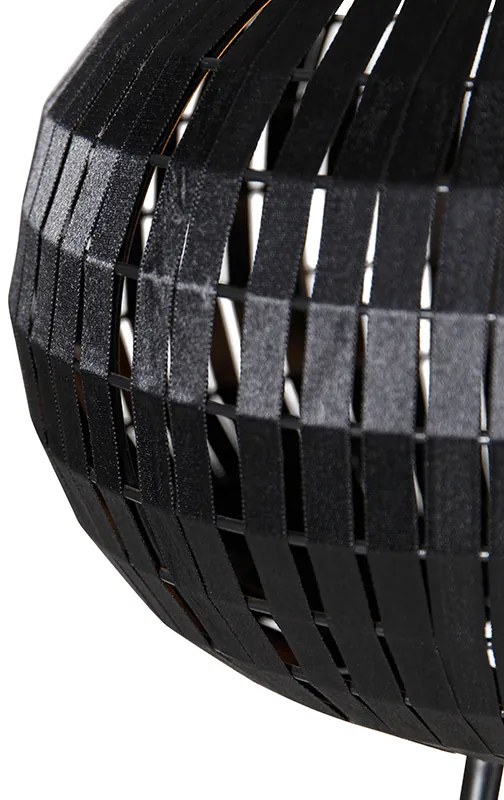 Модерна подова лампа триножник черна - Zoë