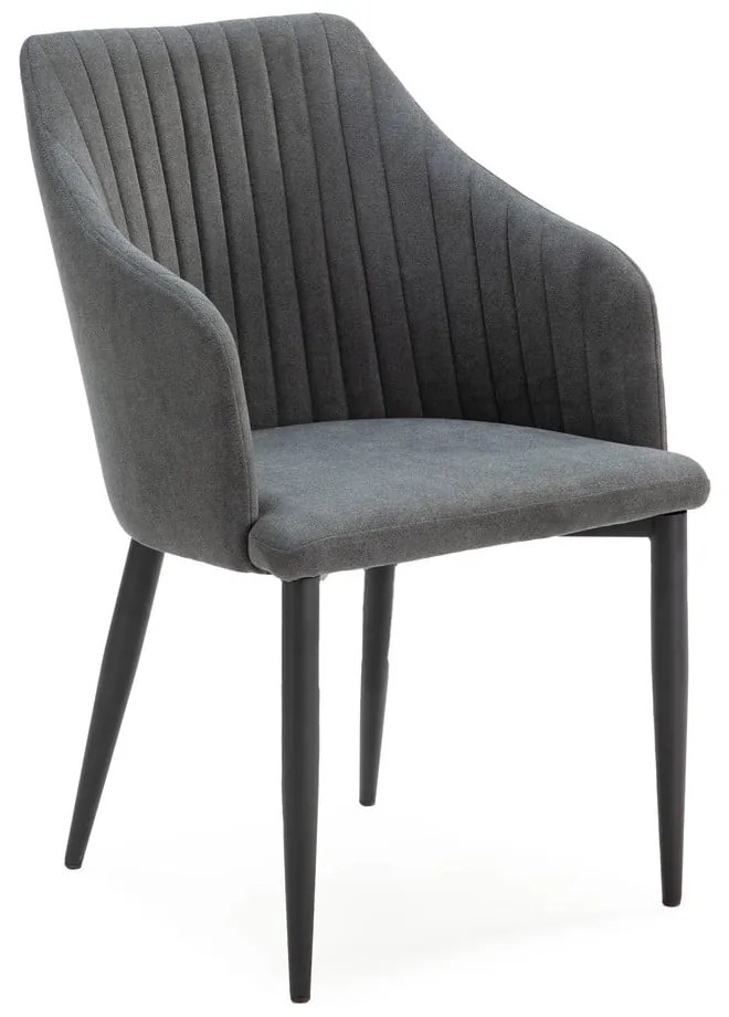 Тъмносиви тапицирани трапезни столове в комплект 2 бр. Nadi – Marckeric