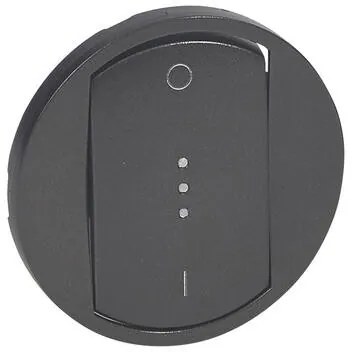 Legrand Лицев панел за двуполюсен ключ, с индикация, цвят графит Celiane  - 067923