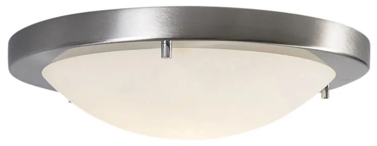 Интелигентен таванен аплик стомана 31 см с WiFi A60 IP44 - Yuma