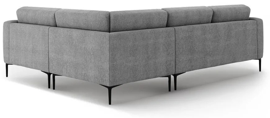 Сив ъглов диван (десен ъгъл/L форма) Bemy – Micadoni