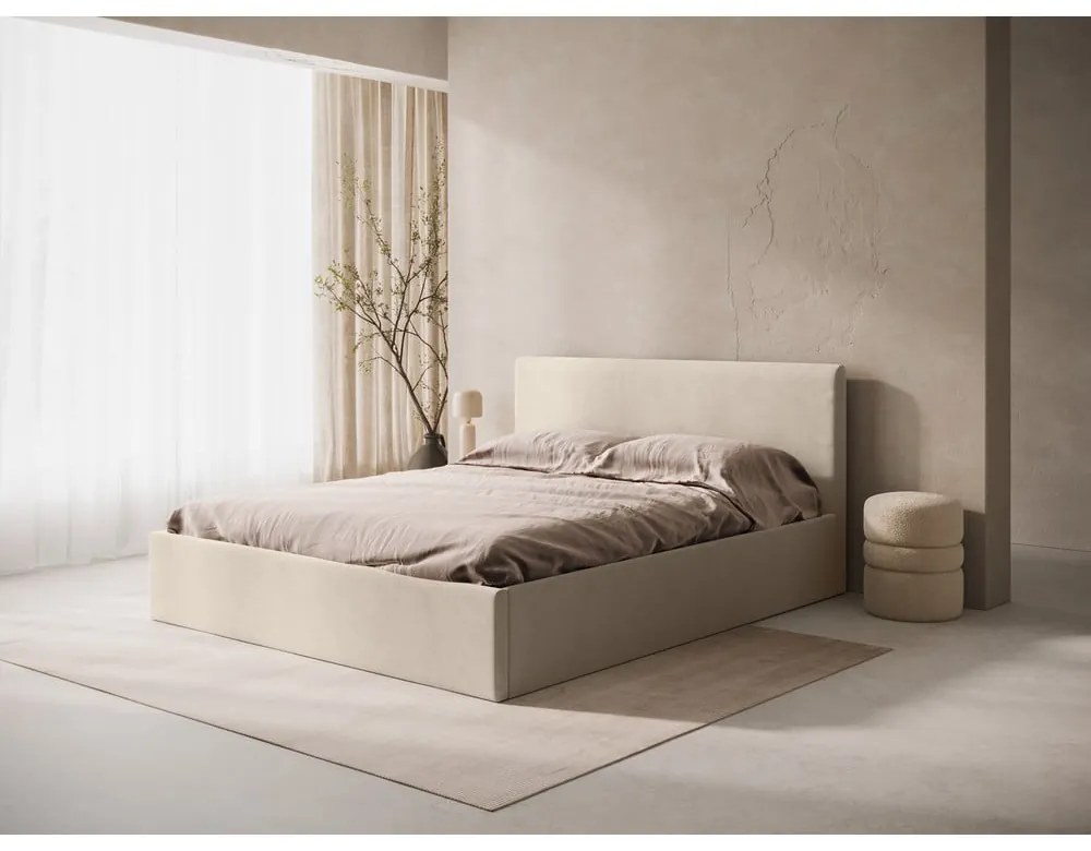 Светлокафява тапицирана табла за легло 210,5x100 cm Remo – Micadoni