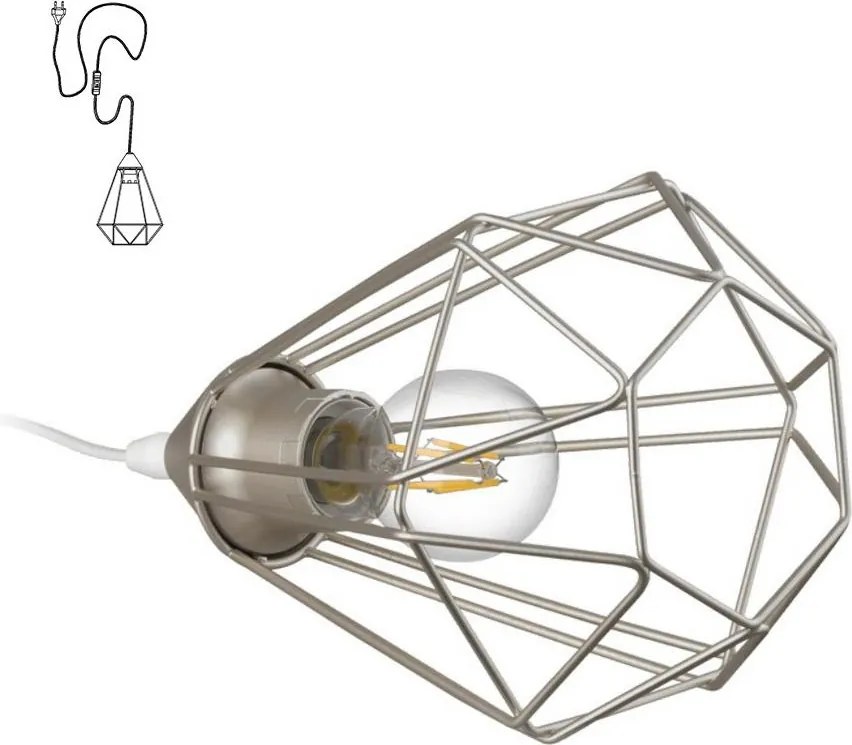 Eglo 33618 - Настолна лампа за контакт TARBES 1xE27/60W/230V