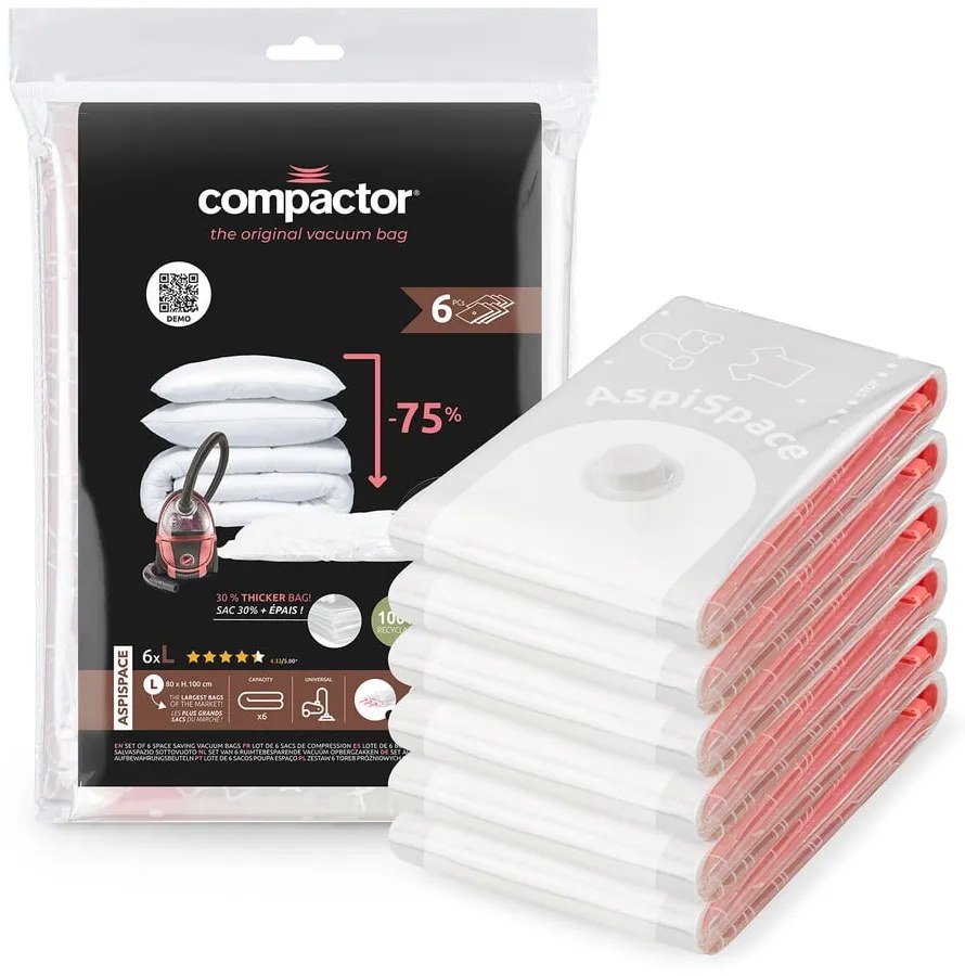 Вакуумни торбички в комплект от 6 броя Vacuum L – Compactor