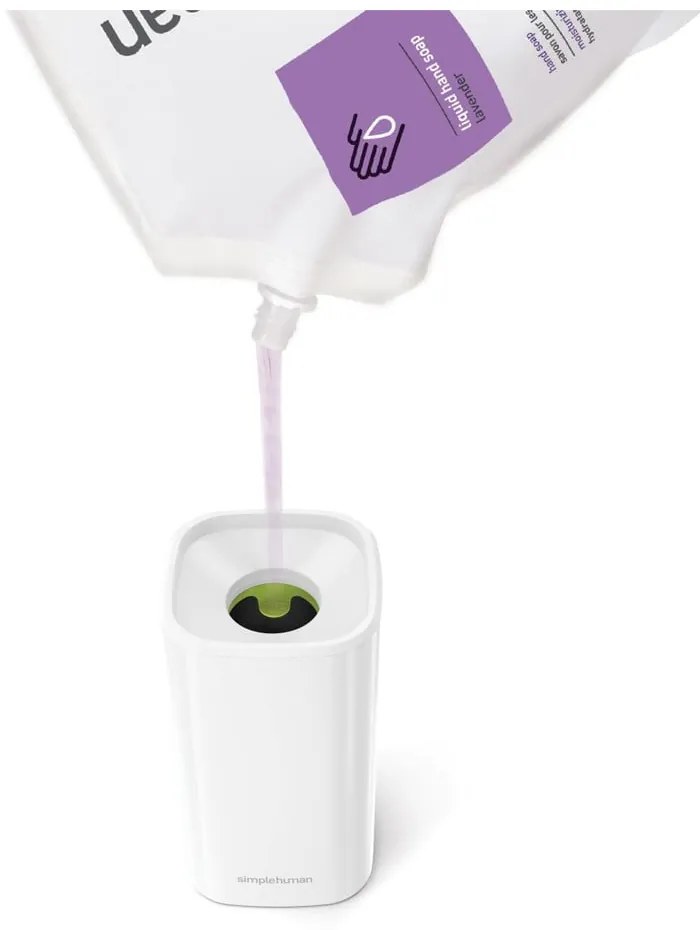 Дозатор за сапун от бяла стомана 295 ml Pulse - simplehuman