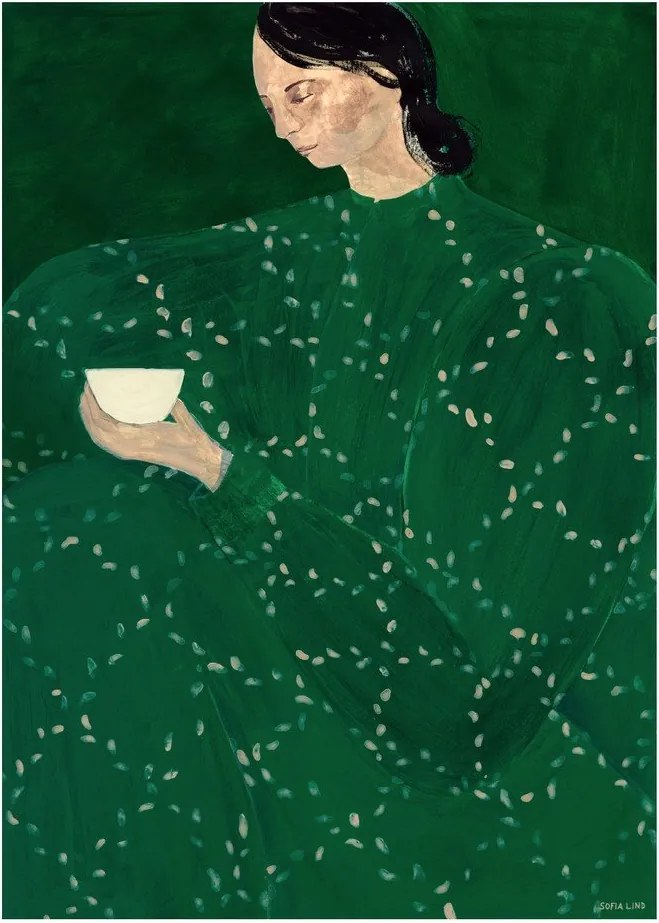 Постер 30x40 cm Coffee Alone At Place De Clichy – Sofia Lind – The Poster Club