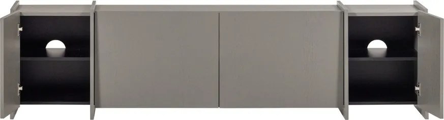 Сива маса за телевизор от декор от ясен 200x53x44 cm Brock – WOOOD