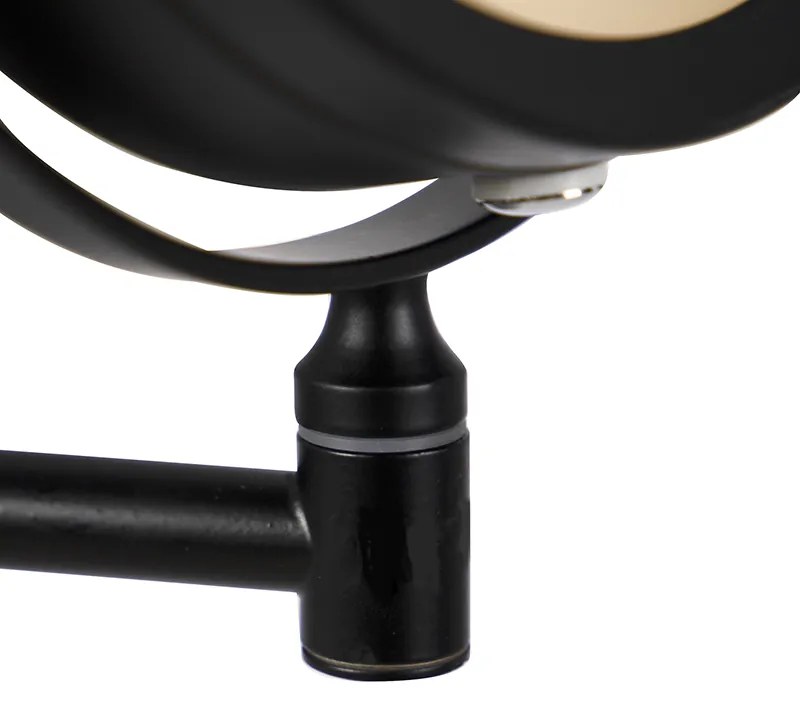 Дизайнерско огледало за баня черно с LED регулируемо IP44 - Vicino