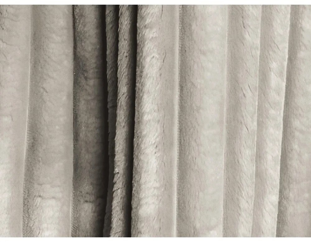 Светлокафяв разтегателен диван с място за съхранение от рипсено кадифе 266 cm Kini – Makamii