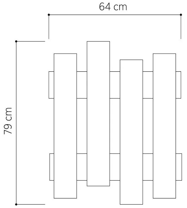Закачалка за стена в декор от дъбово дърво Wave Oak - Decortie
