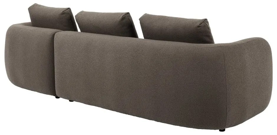 Сиво-кафяв ъглов диван от плат букле (ляв ъгъл) Imola – Bonami Selection