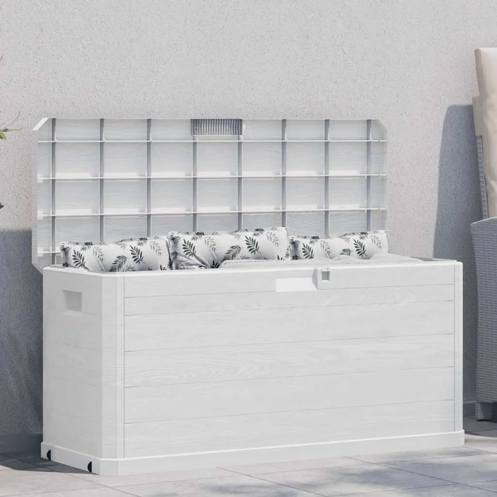 45686 vidaXL Градинска кутия за съхранение, 280 л, светлосива