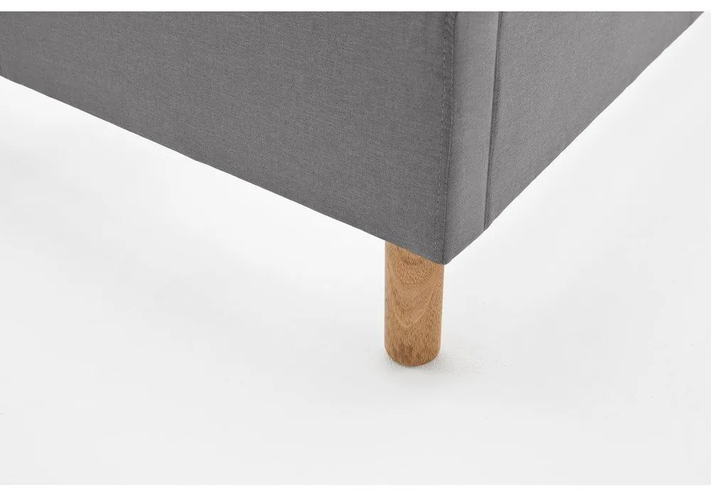 Светлосиво единично легло 120x200 cm тапицирано без ламелно дъно Malin – Meise Möbel