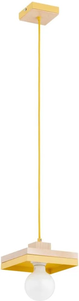 Пендел на кабел MIKO 1xE27/15W/230V жълт/бежов