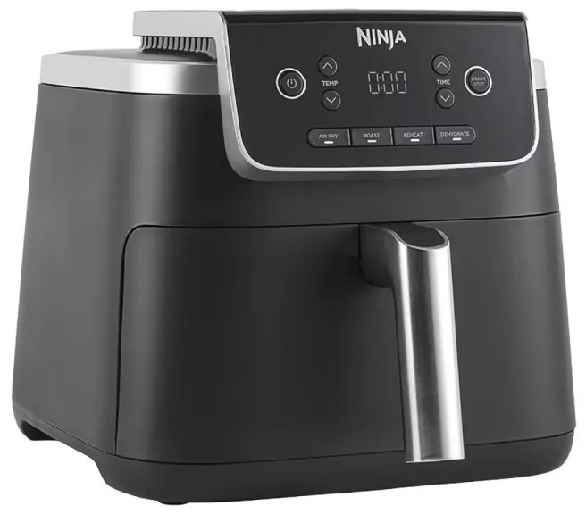 Фритюрник с горещ въздух Ninja AF140EU PRO, 1750W, 4.7 л, 40-240C, 4 програми, Таймер, AirCrisp, Незалепващо покритие, Черен