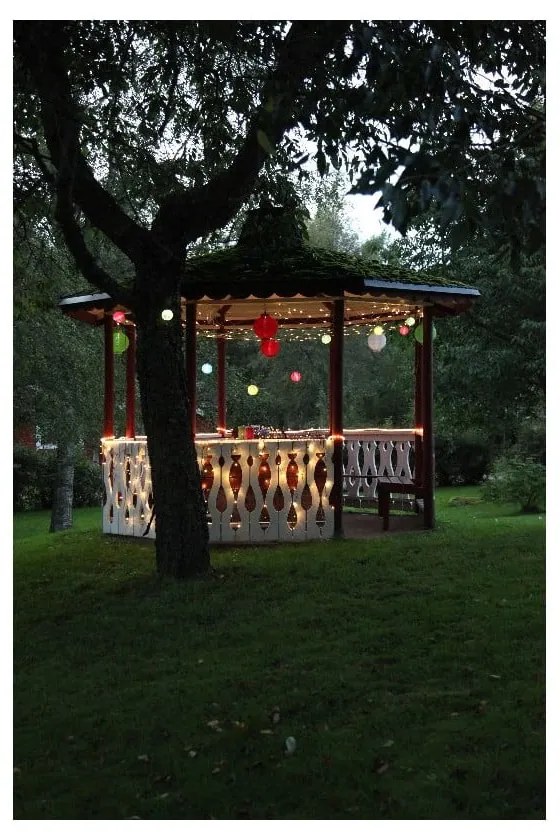 Бял външен слънчев LED фенер , ø 20 cm - Star Trading