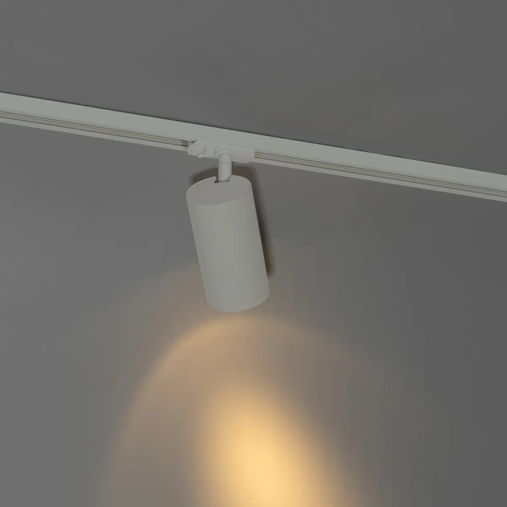 Модерен прожектор бял за 1-фазна релсова система 70 mm - Iconic Jeana Luxe