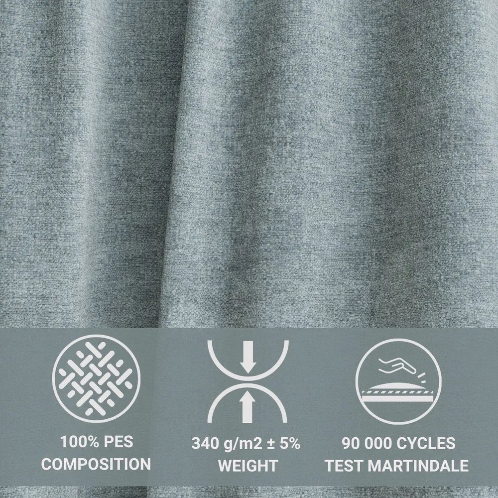 Светлосин шенилов сгъваем/с място за съхранение ъглов диван (десен ъгъл) Velto – Maison de Rêve