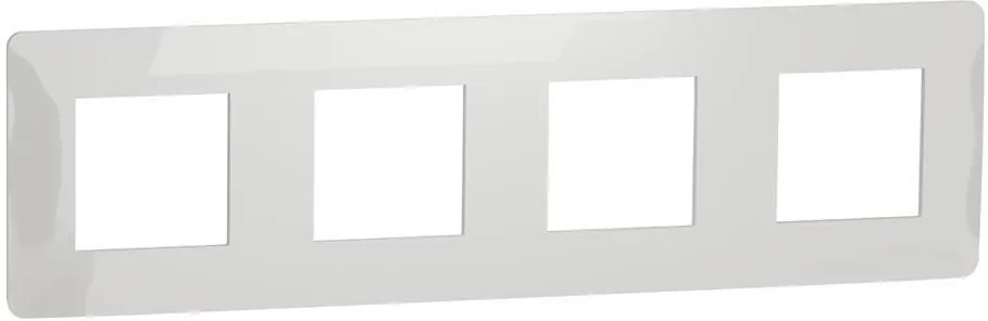 SE Лицева рамка 4х цвят Бял Unica Studio  - NU200818